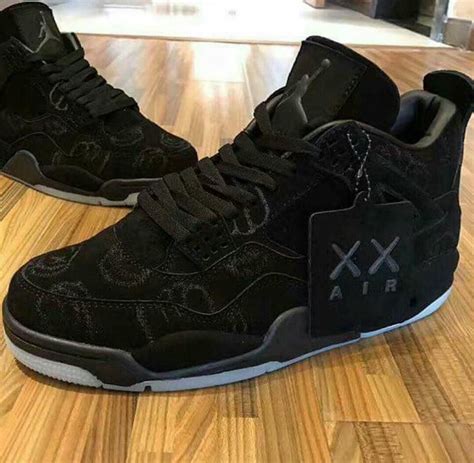 fake nike air jordans retro 4 kaws black|are jordan 4 kaws real.